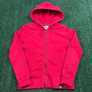 American Giant Hoodie Women's Red Small 100% Cotton Full Zip USA Made Workwear
